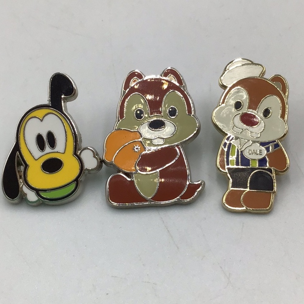 Disney Trading Pins Chip and Dale Pluto Disney World Cast Exclusive 2008